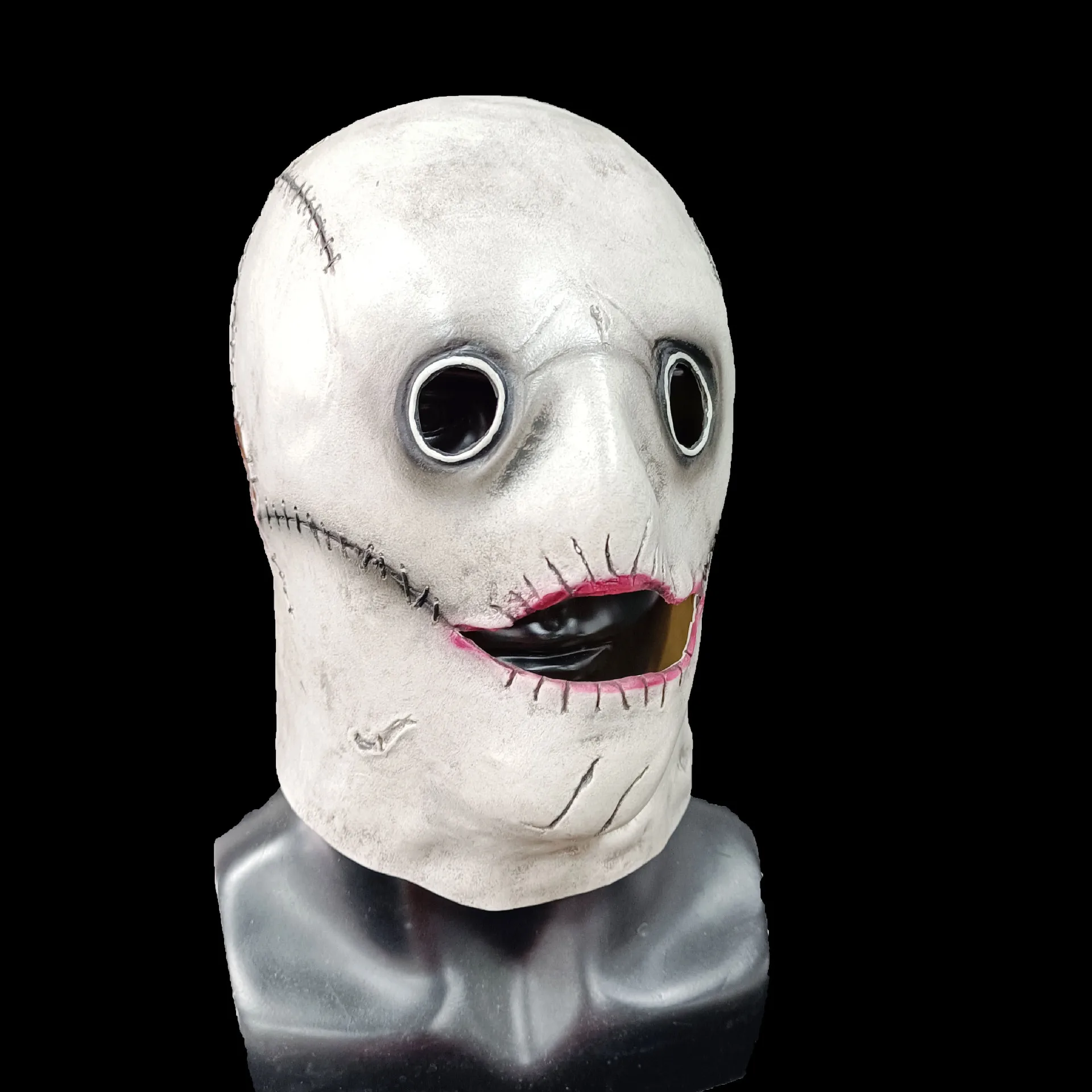 Halloween Genähte Gruselige Latex-Vollkopfmaske, Gruselige Horror-Maske für Erwachsene, Realistisches Genähtes Design Kopfbedeckung für Cosplay-Partys – Detail 3
