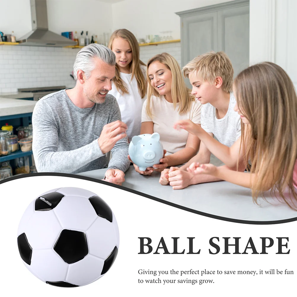 بنك كرة القدم بيجي بانك من الفينيل للعملات المعدنية للأطفال، صندوق توفير المال المدمج، منظم العملات المعدنية، ديكور المنزل، بنوك أصبع للبالغين #4