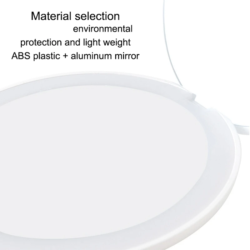 Espelho dobrável portátil com luz LED, Mini Espelho de Maquiagem, 10X Lupa, 12 Lamp Bead