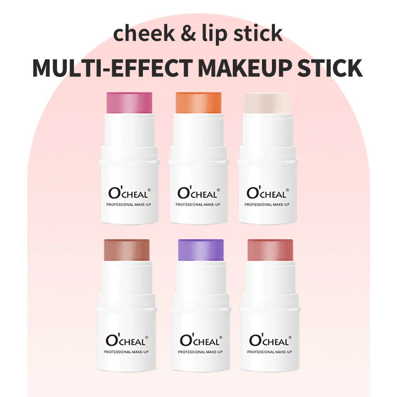 

O'CHEAL Multi-Effect Makeup Stick: Cheek & Lip Color, Long-lasting, and Versatile Look