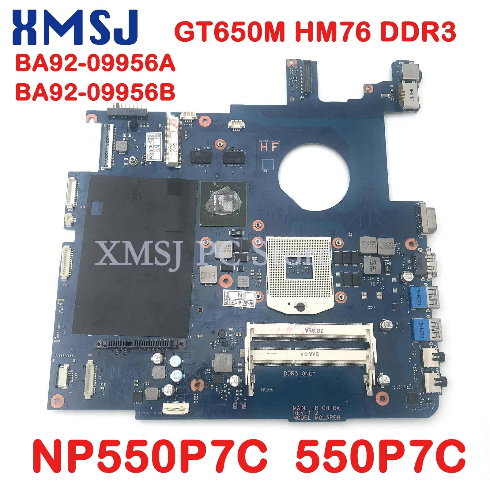 

XMSJ For Samsung NP550P7C 550P7C Laptop Motherboard BA92-09956A BA92-09956B With GT650M HM76 DDR3 Main Board Full Test