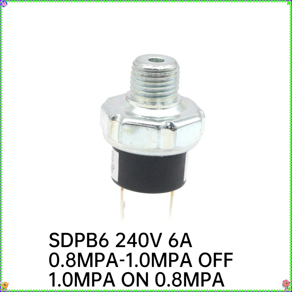 

SDPB6 240V 6A 0.8MPA-1.0MPA OFF 1.0MPA ON 0.8MPA New 1X Air Compressor Pressure Control Switch Valve Horn