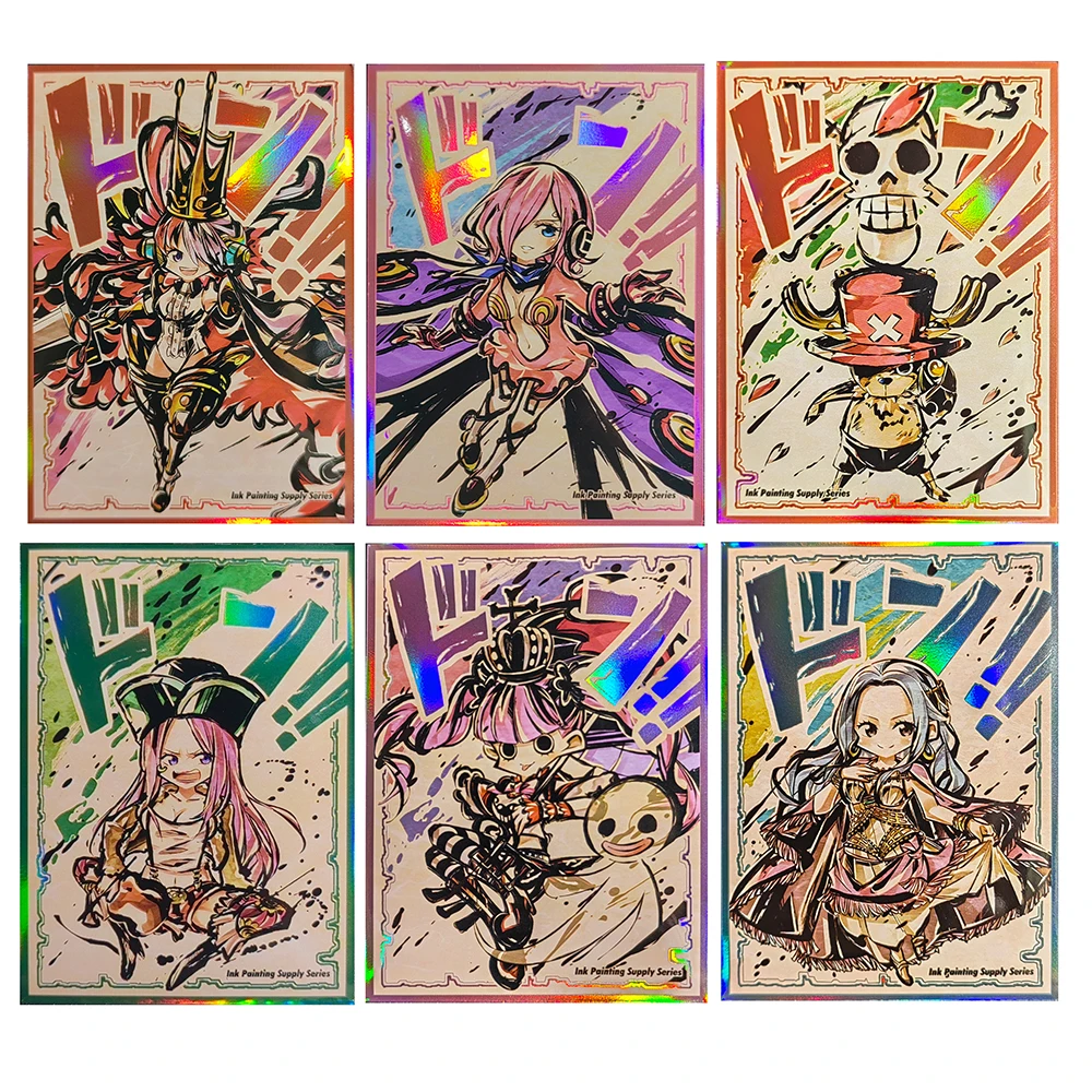 60 uds fundas para tarjetas holográficas de una pieza Retro Tony Chopper Perona Reiju Bonney ViVi UTA Protector de tarjetas comerciales MTG/OPCG 67x92mm