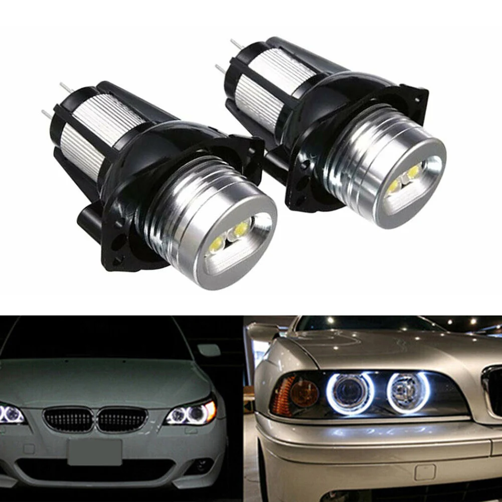 For BMW E90 E91 2006-2008 Lamp LED Bulbs LED 12W Pair Bulb Lamp LED Eyes Marker Light White 6000K Newest Wholesale Hot Sale