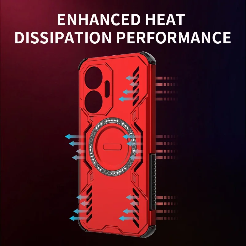 Защитный чехол для объектива, рассеивающий тепло чехол для Xiaomi Poco F7 5G, чехол с магнитной беспроводной зарядкой, чехол Fundas