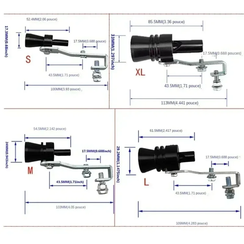 Modyfikacja samochodu fala dźwiękowa imitacja głośnika Turbo głośny gwizdek rura wydechowa nadawca akcesoria motocyklowe Turbo gwizdek ogonowy
