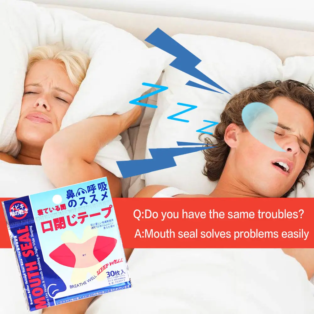 Mouth Tape Sleep Anti Snore Stickers Nasal Lip Paste Straps Anti-snoring Mouthpiece Better Breathing Adults Children Health Tool