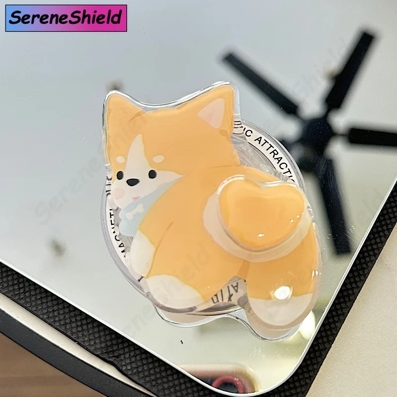 

Корейский милый мультяшный поворотный магнитный держатель для телефона, подставка Griptok Grip Tok, поддержка iPhone 15, аксессуары Magsafe