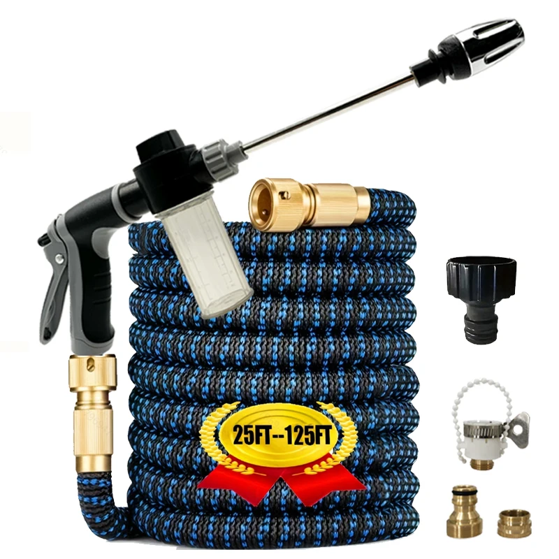 

1 шт., катушка для садового водяного шланга, расширяемый поливочный шланг, гибкий шланг высокого давления для мойки автомобиля, полив сада, волшебный шланг для орошения