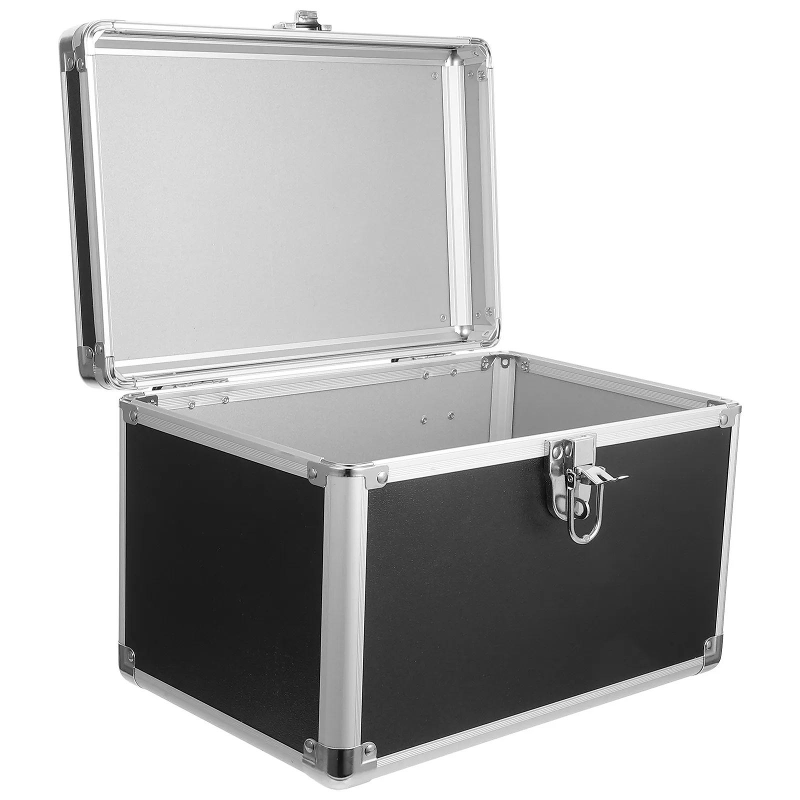Caja de Herramientas de Aleación de Aluminio, Estuche Rígido Portátil, Contenedor de Almacenamiento Manual, Maletín Metálico con Cierre para Profesionales y Viajes