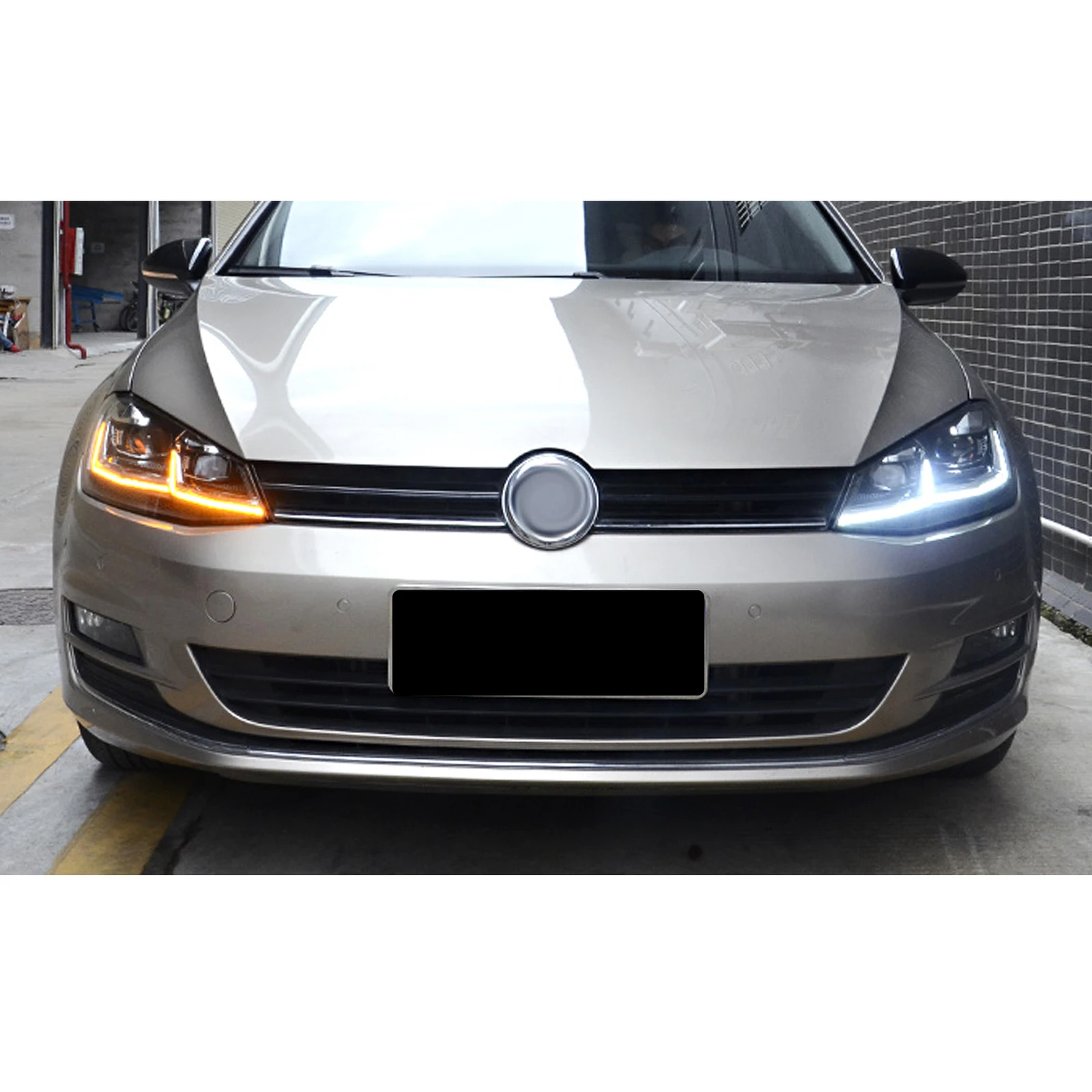 المصابيح الأمامية LED لسيارة Volkswagen VW Golf 7 MK7 VII 2013-2017 مجموعة المصابيح الأمامية لإشارة الانعطاف المتتابعة غير مناسبة لنموذج GTI وXenon