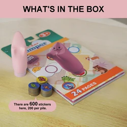 Lovely Pink ​Create Engaging Stamp Stickers for Kids, Picture Books Featuring Animals Alphabet-Themed Stickers Children Toys