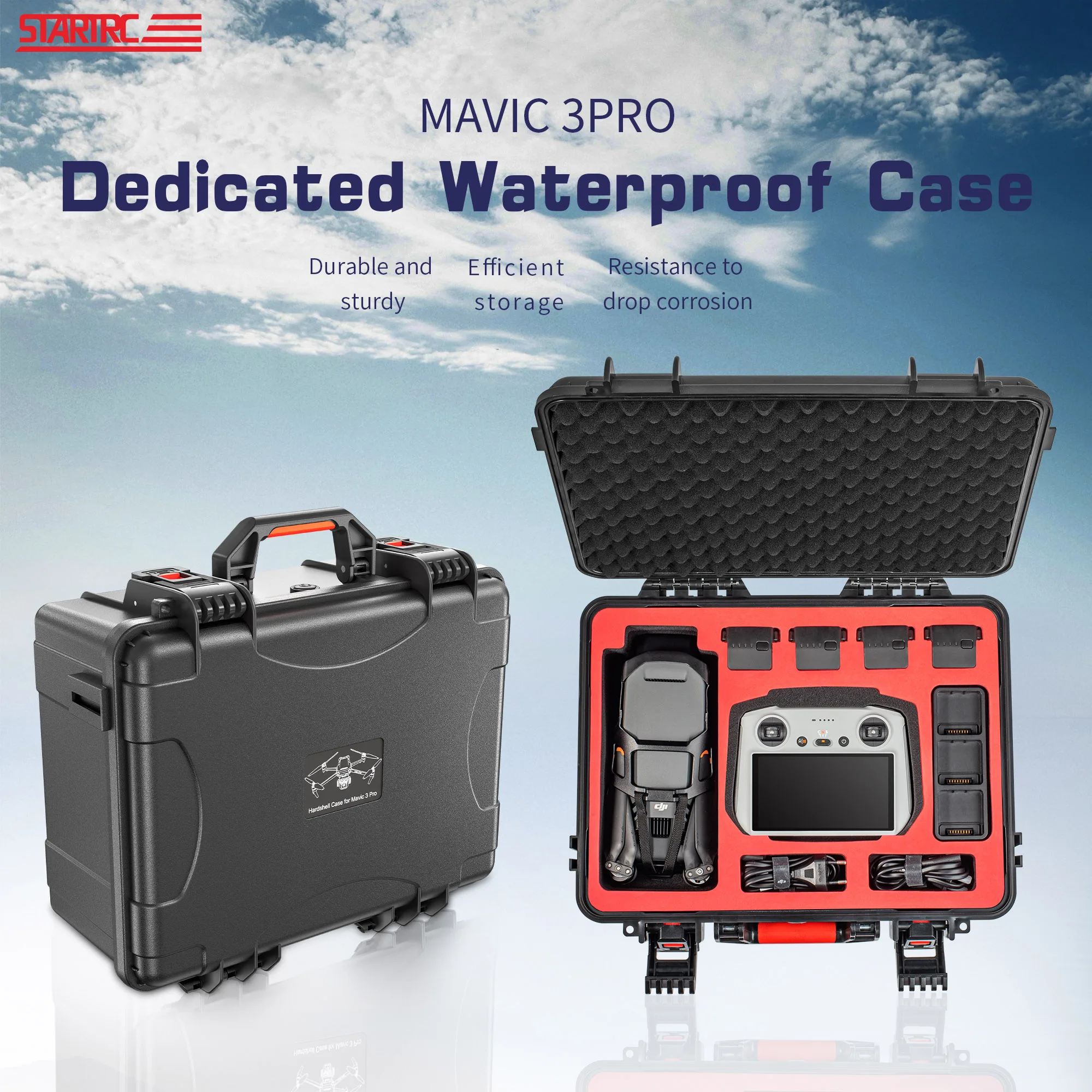 Hard Case for DJI Mavic 3 Pro Fly More Combo Controller Parts Waterproof Carrying Case For DJI Mavic 3 Pro Drone Acccessoires