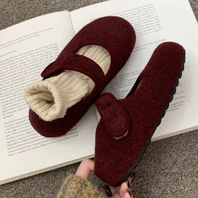 

Женские лоферы, замшевая модная хлопковая обувь, повседневные новые уютные зимние ботинки, платье 2025 года, прогулочные короткие плюшевые женские зимние ботинки