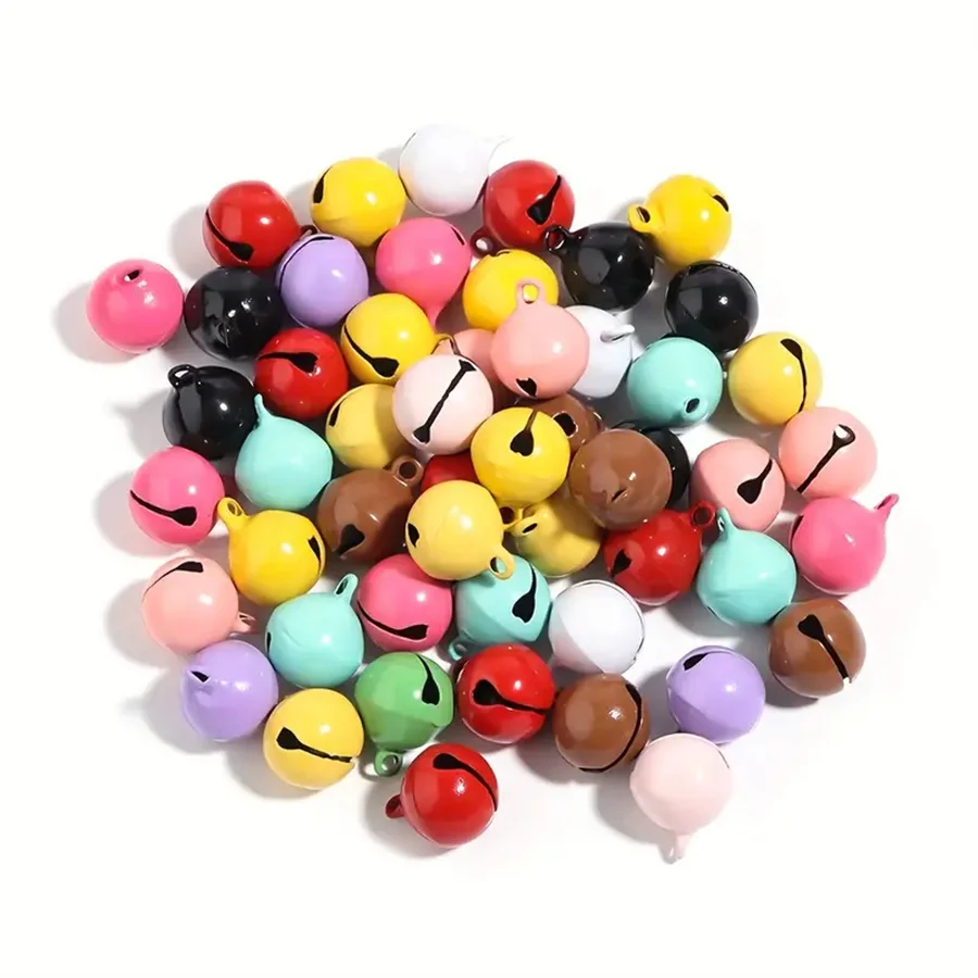 14mm Zinc Alloy Small Bells Assorted Colors Handmade DIY Jewelry Making Kit for Bags Charms Bracelets Necklaces Accessories