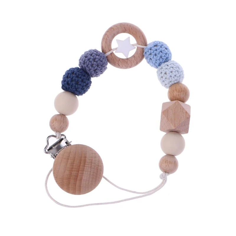 Handwoven Baby Soother Clip Anti-drop Pacifier Chain Nipple Clip Holder K5DD