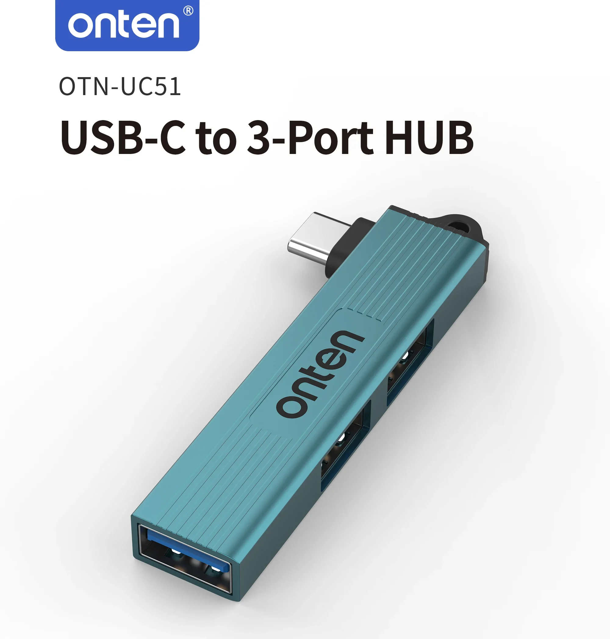 ONTEN Original OTN-UC51 TYPE C USB-C to 3-Port USB-A HUB