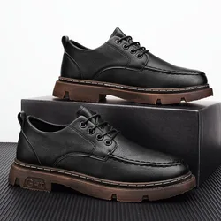 Mens Luxury Shoes Pu Leather Dress Shoes for Men Quality Men Leather Shoes Brogue Retrol Bussiness Shoes Men's Trend Sneakers