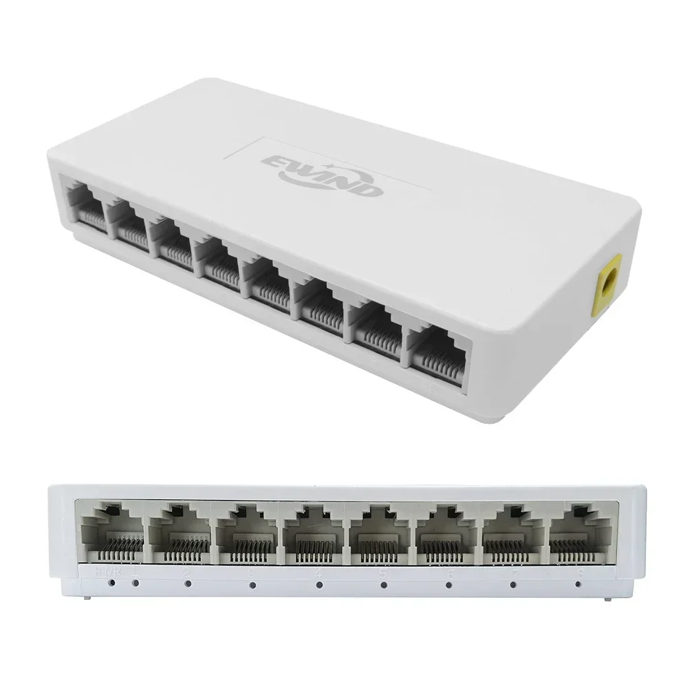 Порт RJ45, Ethernet-коммутатор, 10/100/1000 Мбит/с, Ethernet-коммутатор, 5/8 портов, настольный гигабитный сетевой коммутатор, адаптер, быстрый автоматический MDI/MDIX
