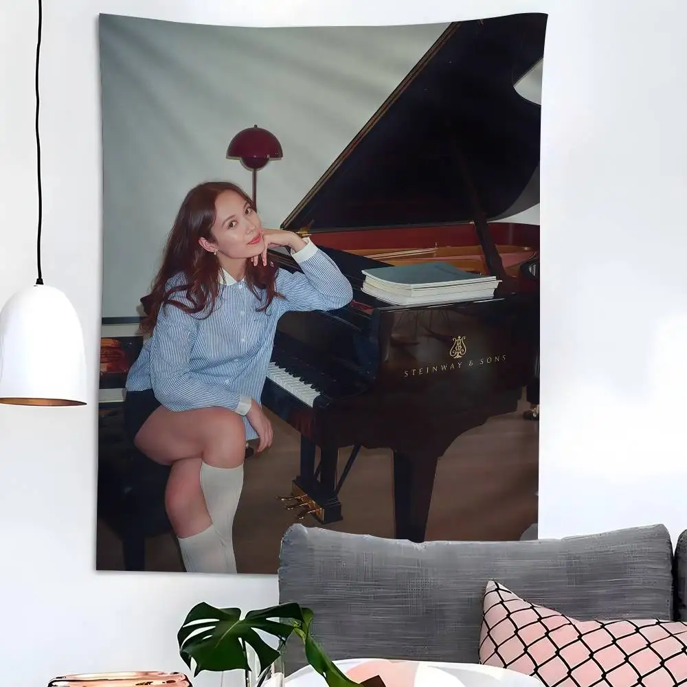 Tapices colgantes de pared Hippie L-LaufeyS de cantante para sala de estar, decoración del hogar, dormitorio, decoración de habitación Kawaii