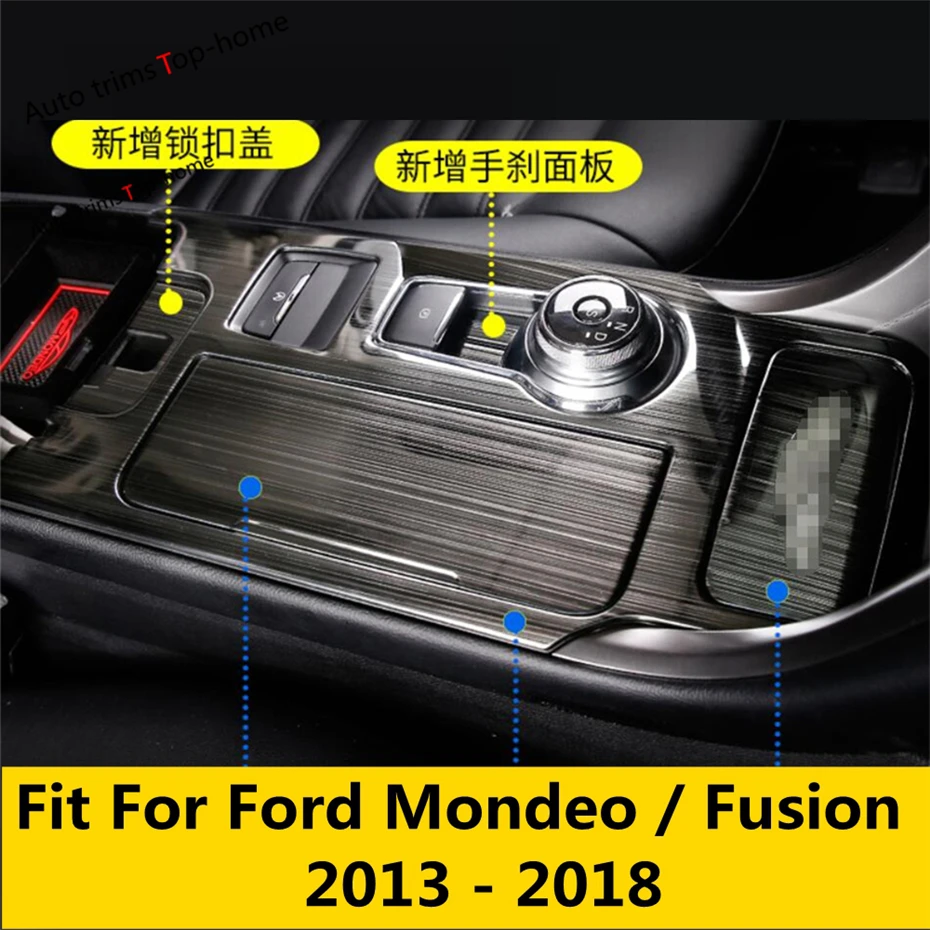 

Аксессуары для интерьера из нержавеющей стали для Ford Mondeo / Fusion 2013 - 2018 коробка переключения передач декоративная панель комплект крышки отде...