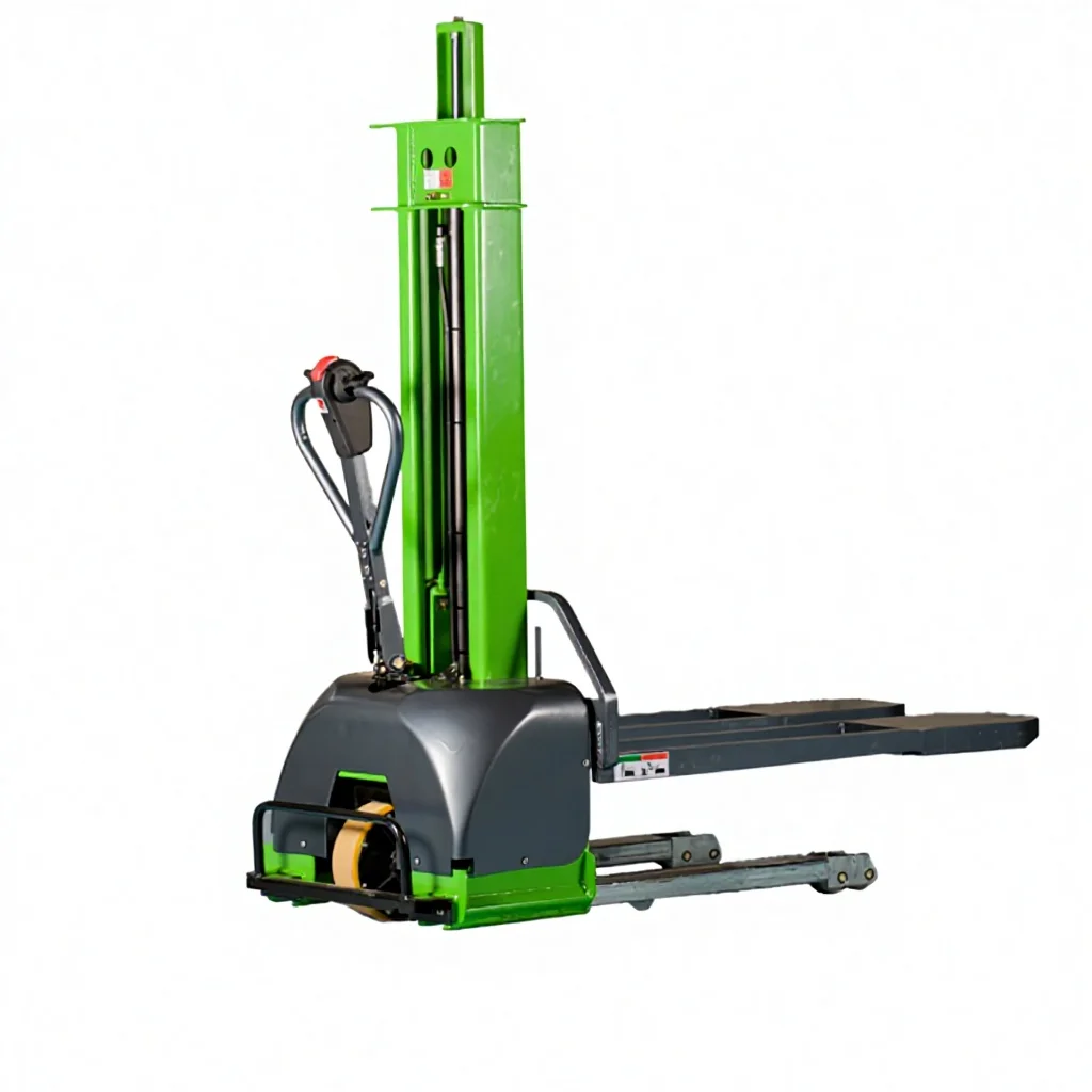 Semi Electric Stacker 500kg 1000kg Self Loading Portable Forklift Climb on Truck