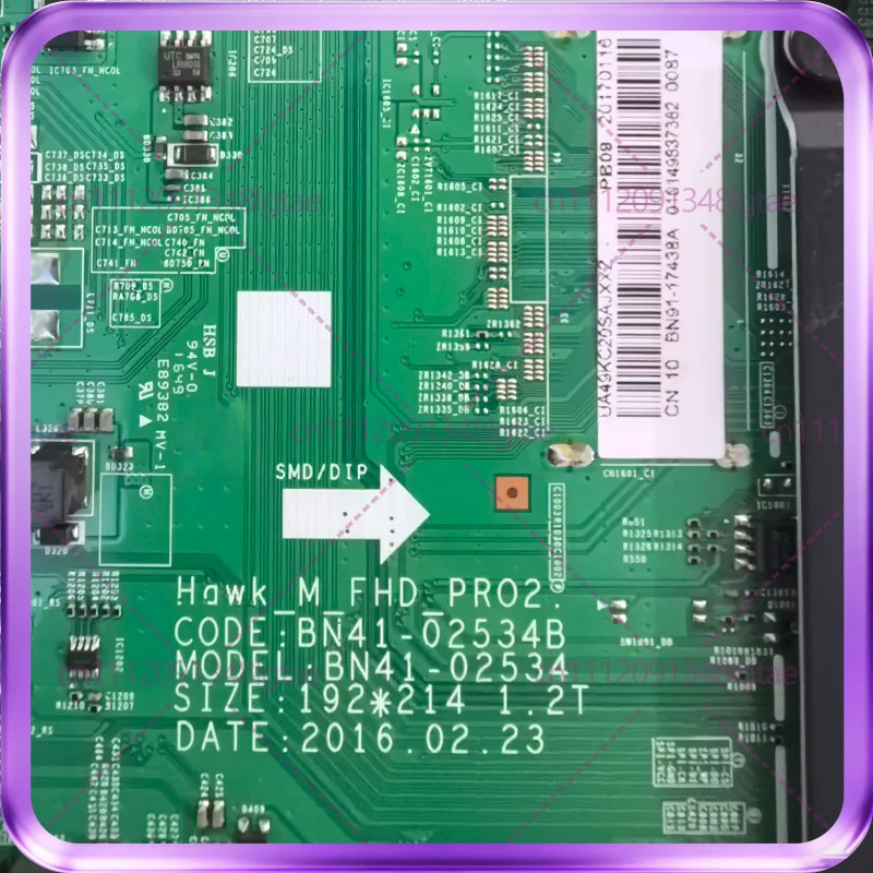 Used For Samsung UA49KC20SAJXXZ UA49K6800AJXXZ main board BN41-02534B