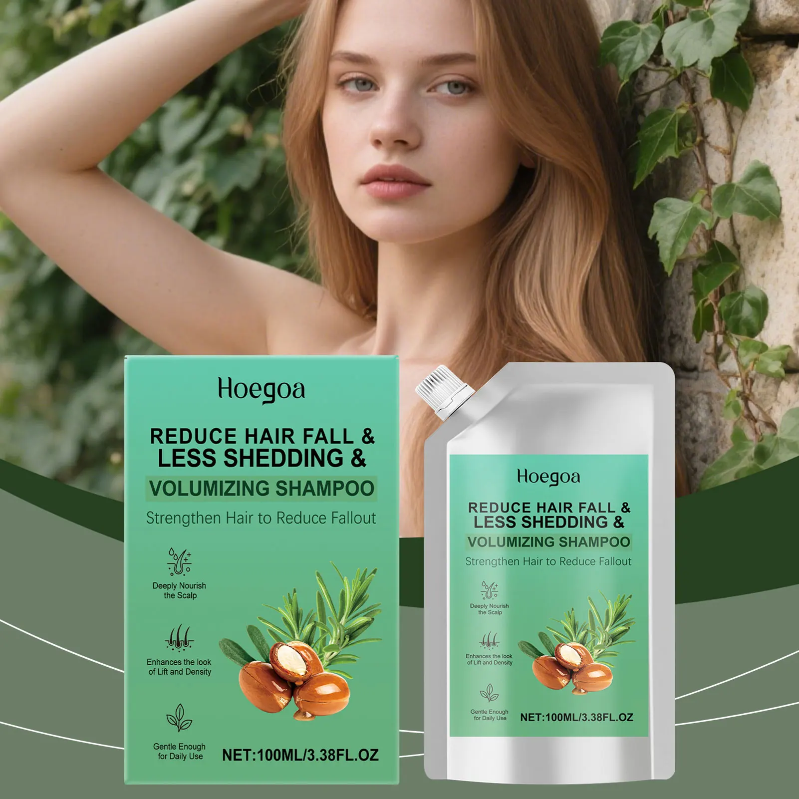 100ml Volumizing Shampoo,Instantly Boosts Hair-Volume Fullness,Nourishes Scalp For Health Growth For Fine Thinning Hair