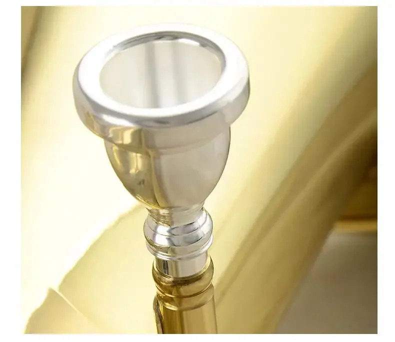2025 Professional F Tuba Cuerpo de latón amarillo lacado en oro con sistema de válvula giratoria