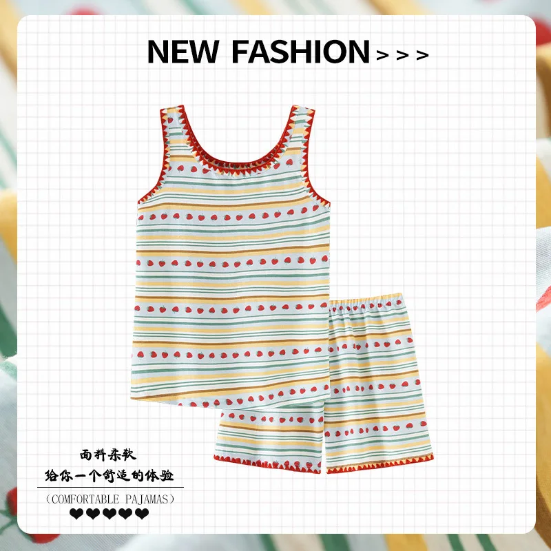 

Summer Fashion Student Cartoon Pajama Set Sweet and Cute Women's Short Sleeved Shorts Home Clothes Casual and Comfortable Soft