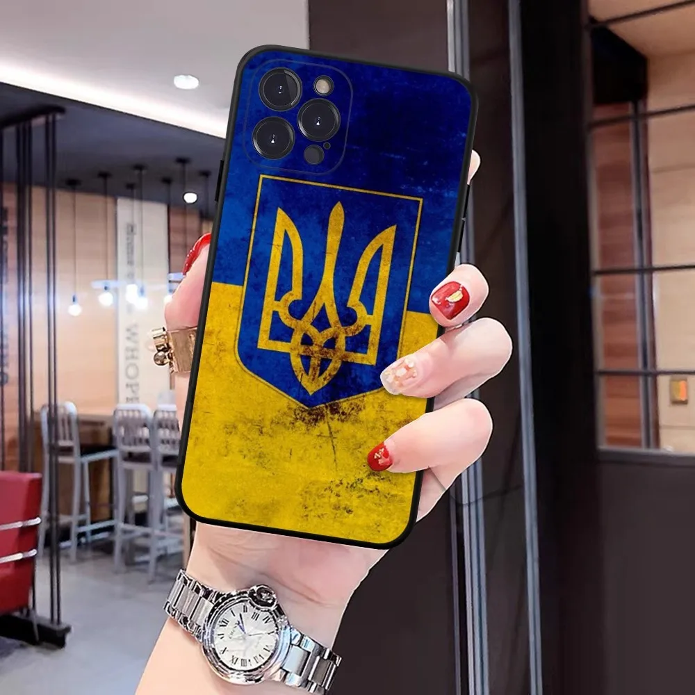 Ukraine Flag Phone Case For iPhone 15 14 13 12 Mini 11 Pro XS Max X XR SE 6 7 8 Plus Soft Silicone Cover