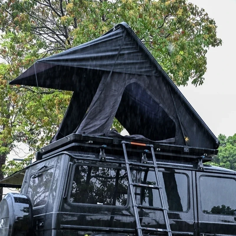 

Factory Supply Outdoor Suv Car Camp Aluminum 4x4 Folding Hard Shell Triangle Car Alu Cab Roof Top Tent