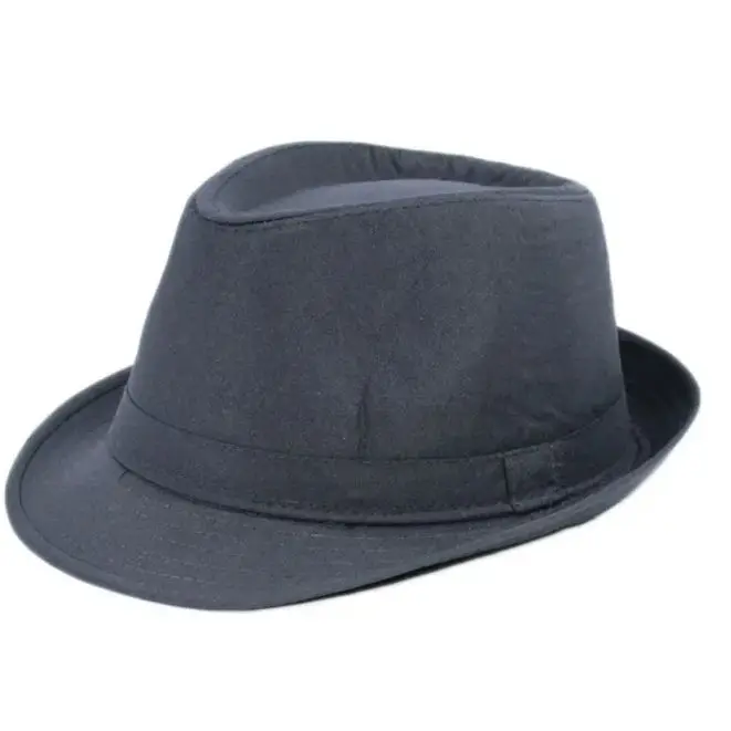 Men\'s Hat Woven Plain Sunshade Hat Casual Bucket Beach Sun White Wedding Black Cloth Jazz HatFedoras