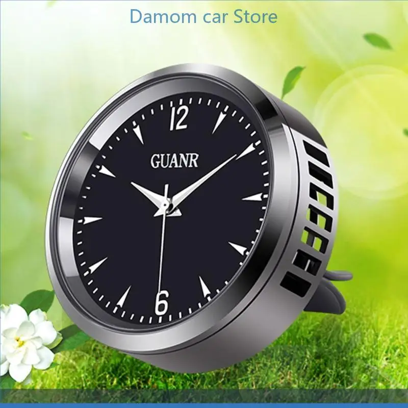 A2UC SUV Diffuser Alloy Round Clock Aroma Diffuser Air Outlet Clip Car Dashboard Air Freshener Vent Clip