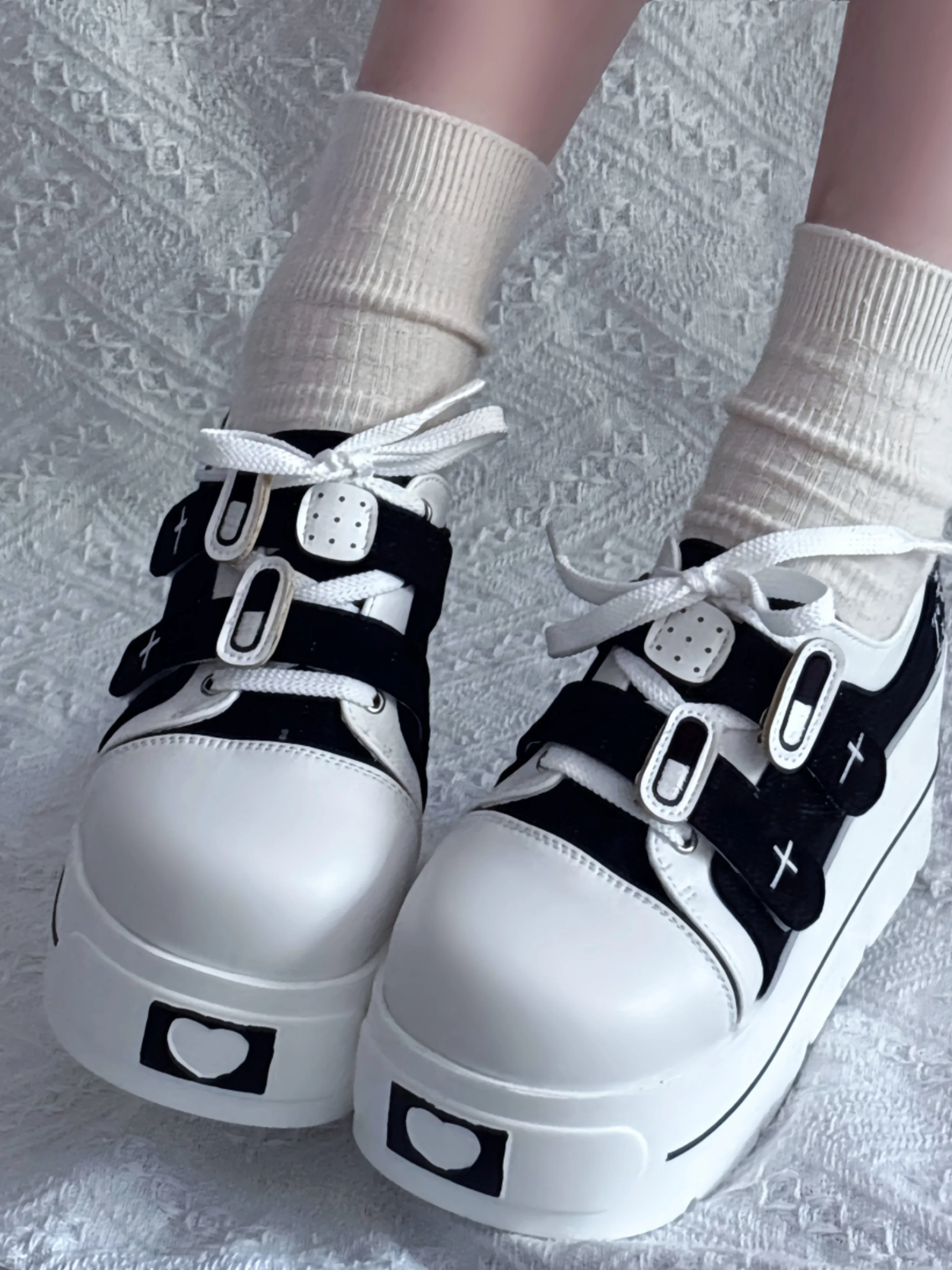 Angel Low Top Original Subculture Versatile Girl Thick Soled Canvas Shoes Japanese Sweet Lolita Girl Single Shoes