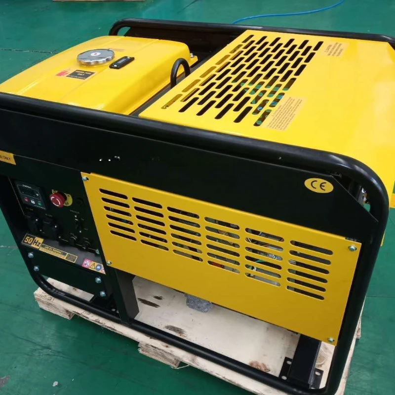 Diesel air-cooled dual cylinder 10KW open-frame generator set 230V380V