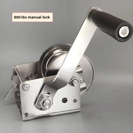 

304 Stainless Steel Two-way Self-locking Hand Crank Manual Winch
