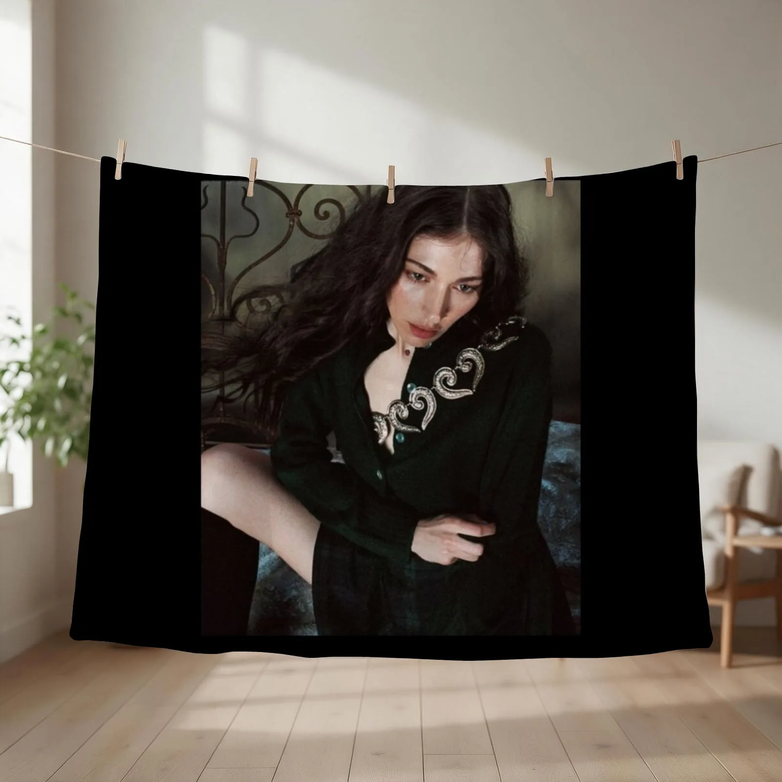 Caroline Polachek Throw Blanket couch cozy soft plush fuzzy picnic outdoor blanket