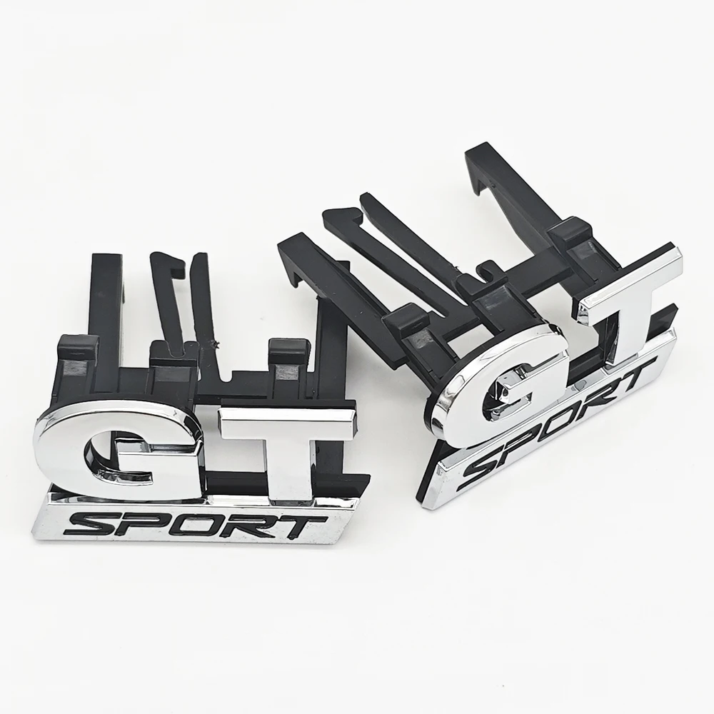 ثلاثية الأبعاد ABS شعار GT الرياضة شعار سيارة الجبهة مصبغة شارة ملصق ل Volkswagen VW بولو جولف 5 6 MK5 باسات B5 توران بورا اكسسوارات #4