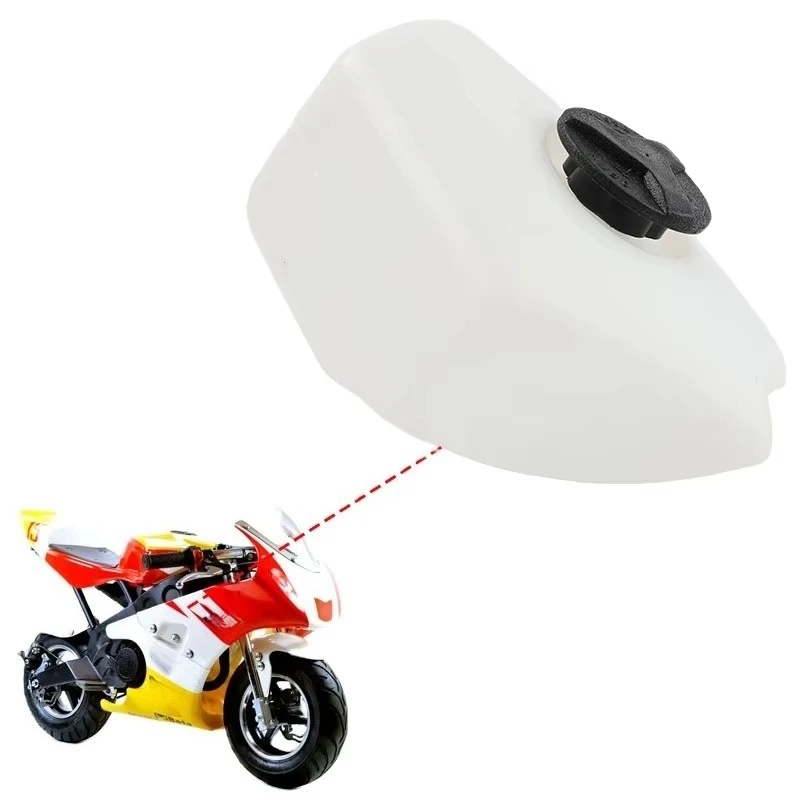 1L White Fuel Gas Tank Suitable For 47cc 49cc 2 Stroke Mini Pocket Bike Mini Off Road Motorcycle Replacement Accessories
