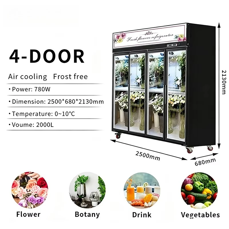 FOODLINE Commercial Fresh Flower Vending Machine Large Capacity Automatic Floral Vendor With Humidity Control Function