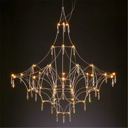 Luxury chandelier LED crystal chandelier restaurant modern light romantic living room villa full of stars decorative lighting