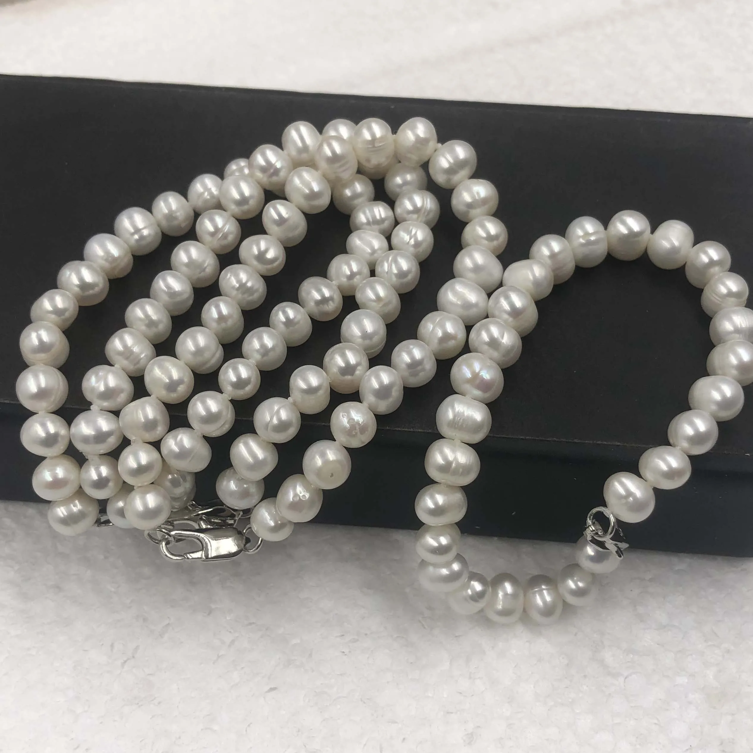 

[ELEISPL] Wholesale Lots White Freshwater Real Pearl Bracelets 7-8mm #22010119