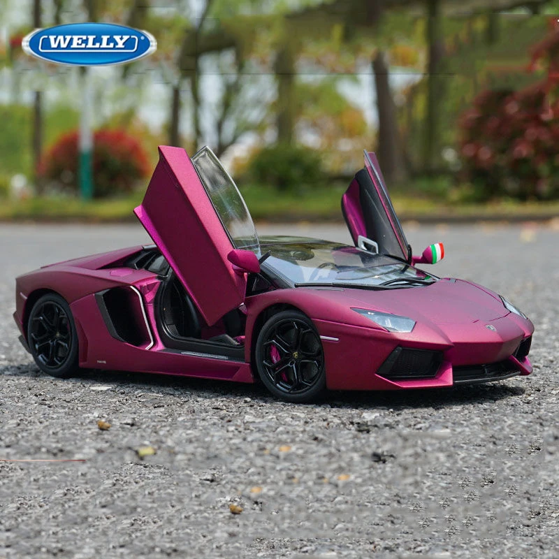 

WELLY 1:24 Lamborghini Aventador LP700-4 Alloy Racing Car Model Diecast Metal Toy Sports Car Model Simulation Toy Gift