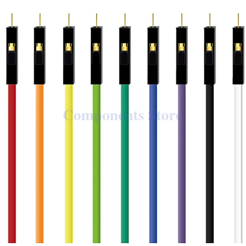 10pcs 1P Super Soft Silicon Dupont Cable For Arduino 10cm 20cm 30cm 2.54mm Pitch Male Female Dupont Jumper Wire 26AWG Gold Plate