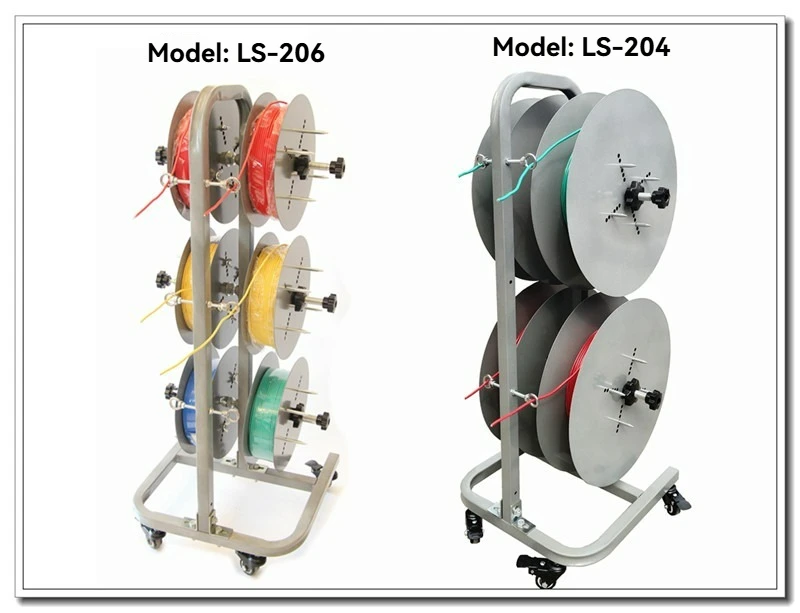 Rotatable Vertical Automatic Wire-Threading Machine / Cable pay-off stand / Electrician's Wire-Laying Tool