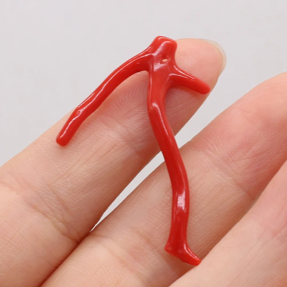 1PCS Natural Coral Red Branch Irregular Shaped Pendant Jewelry Making DIY Necklace Earrings Accessories Gift 10x15-20x30mm