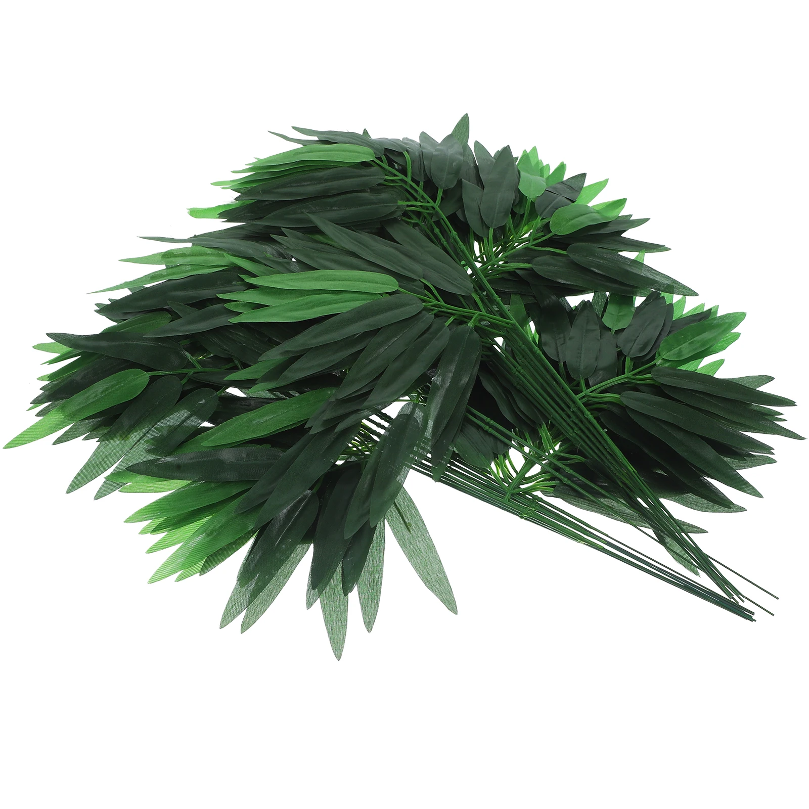 

50 Pcs Artificial Bamboo Leaves Decorative Lifelike for Crafts Home Wedding Party Wall Kitchenfake bamboo leaves