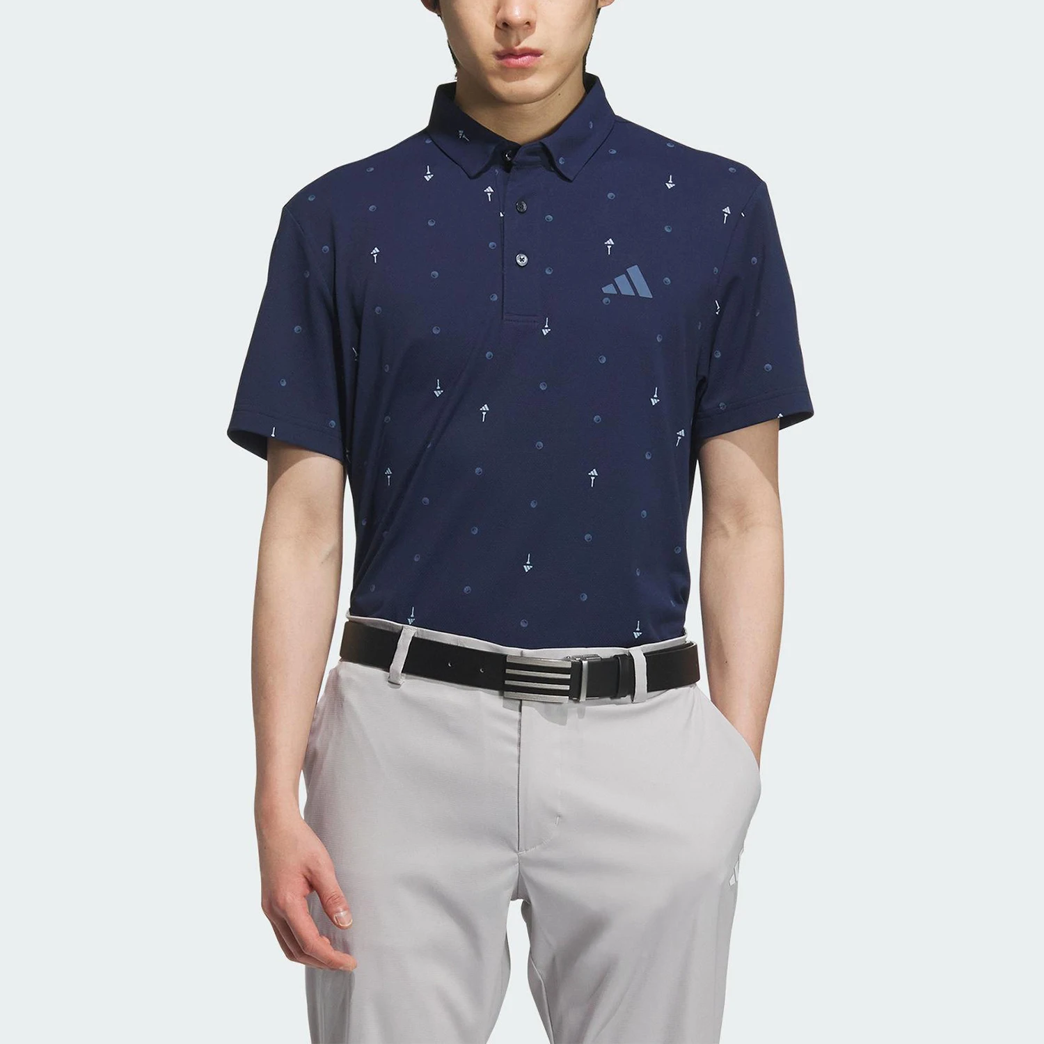 

Adidas Genuine Summer New Men's Printed Breathable Polo Shirt JF6300