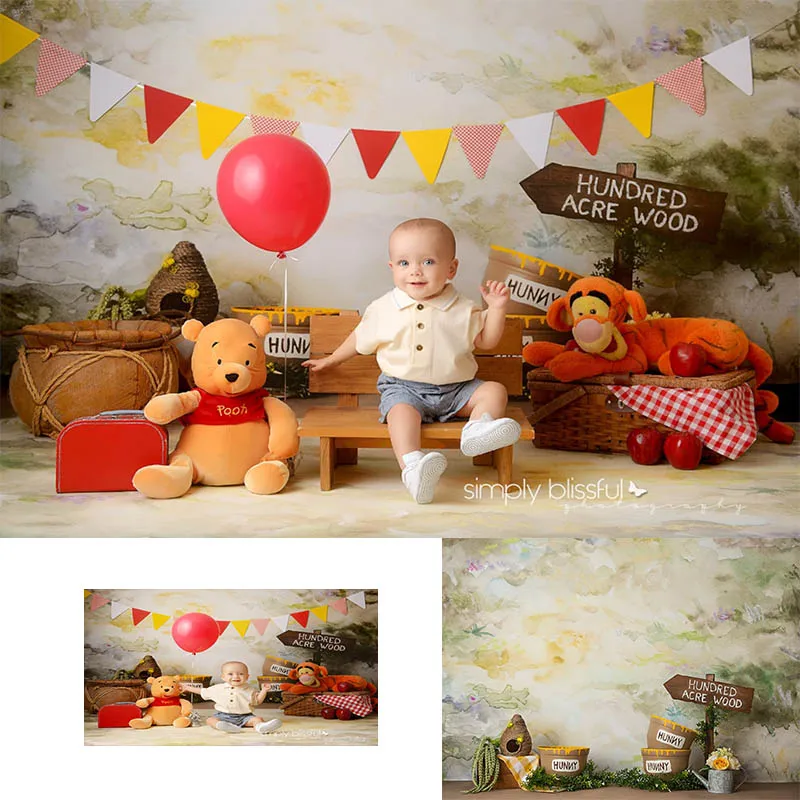 هوني بير ويني ذا بوه التصوير خلفية الحلو العسل الطفل الوليد الطفل صورة عيد ميلاد خلفية الصورة التصوير الفوتوغرافي